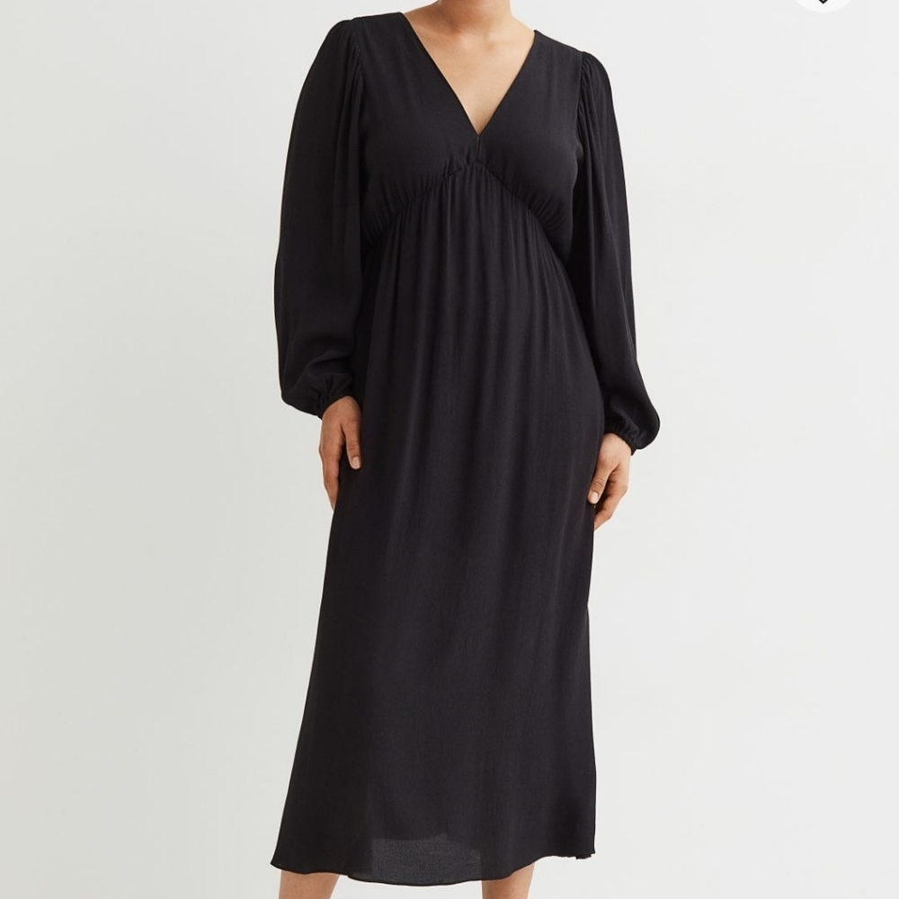 H&M deep V neck dress